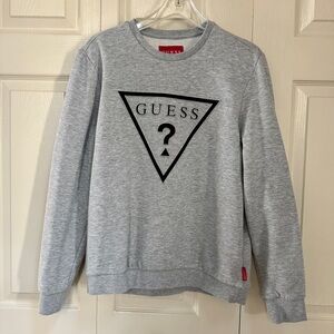 NWOT Men’s GUESS Triangle Logo Pullover Crewneck Sweatshirt